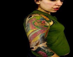 dragon art on arm
