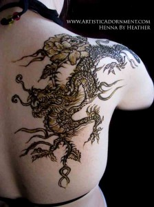 Dragon Henna Tattoo Trial Design