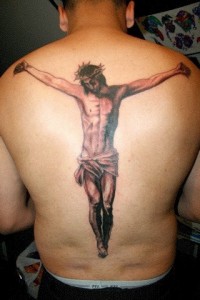 Back Hanging Jesus Tattoo