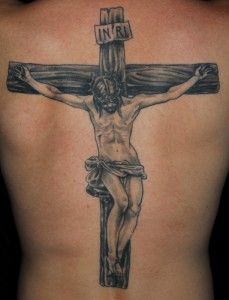 Crucifix for the Back Jesus Tattoo