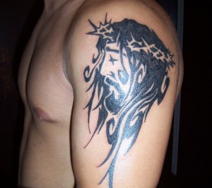 Bold Jesus Tattoo