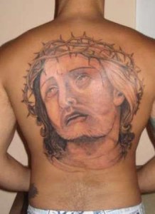 Full Back Jesus Tattoo