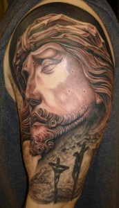 Detailed Jesus Tattoo