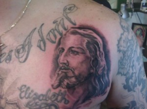 Jesus Tattoo for the Back