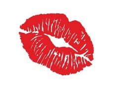 Red w black outline tat  Kiss lip tattoos Lip tattoos Tinted lip balm
