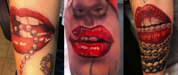 39 Excellent Lip Kiss Tattoo Ideas To Win Your Heart  Psycho Tats