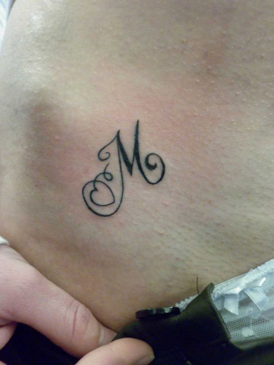 M Me Tattoo and Letter Now Tattoo Meanings Designs -