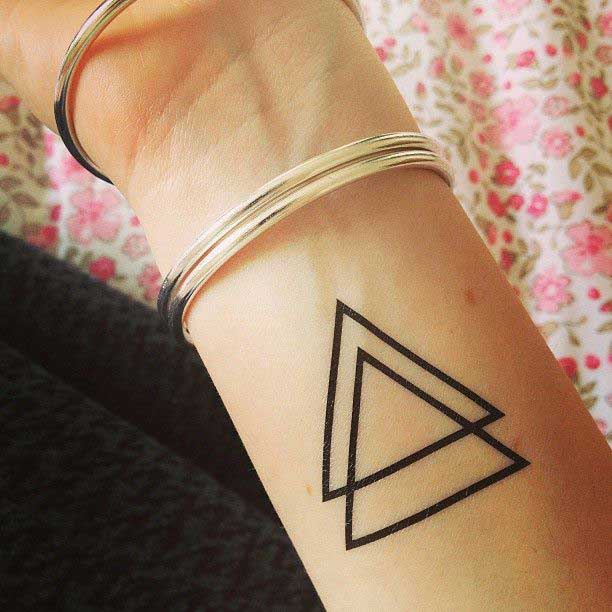 Pauley Perrette Triangle Wrist Tattoo  Steal Her Style