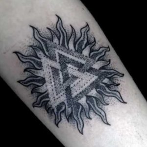 valknut triangle tattoo