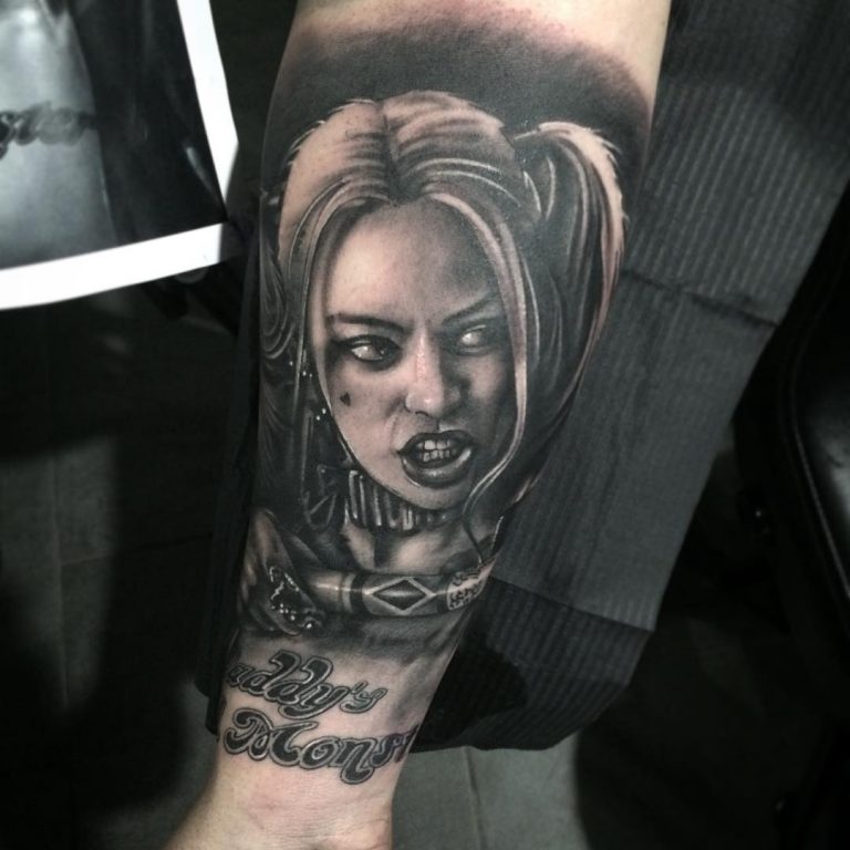 Creative Harley Quinn Tattoo Design