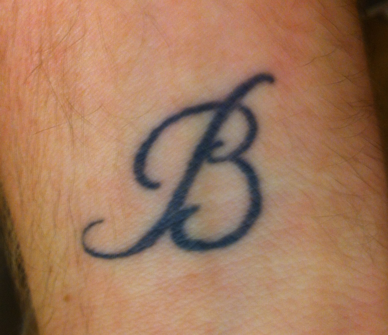 cursive letter b tattoo designs