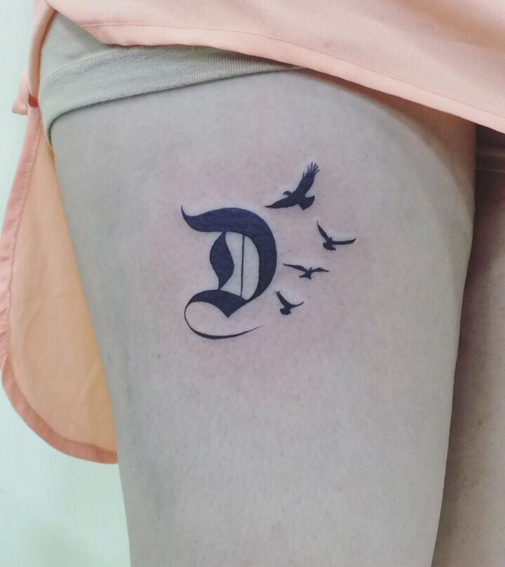 I got an initial d tattoo today Its not done yet but I think it looks  pretty good  rinitiald