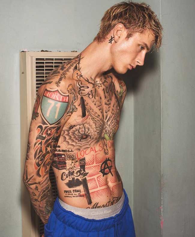 Machine Gun Kellys Tattoos and Their Meanings  POPSUGAR Beauty
