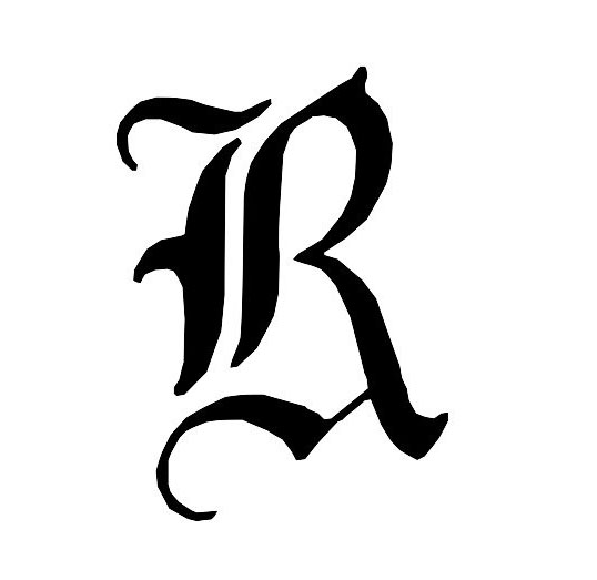 R letter Tattoo