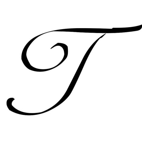 simple capital letter t tattoo font
