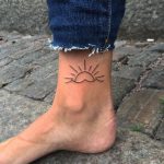 Nature Tattoos Trees Waves Mountains Crescent Moon and Sun  Self Tattoo