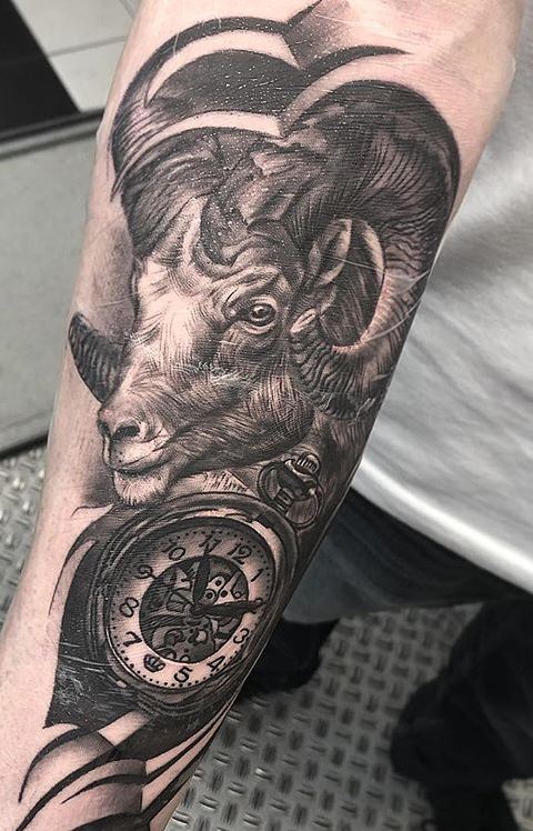 Tattoo of the zodiac sign Aries 25 unique tattoos and sketches 