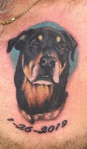 dog remembrance tattoo men