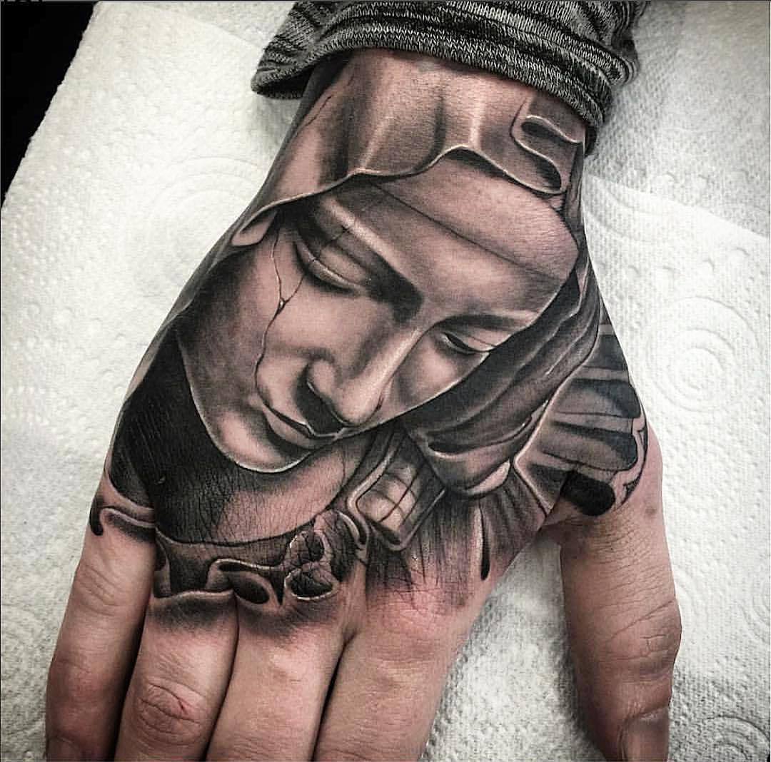 Jesus and Mary tattoo