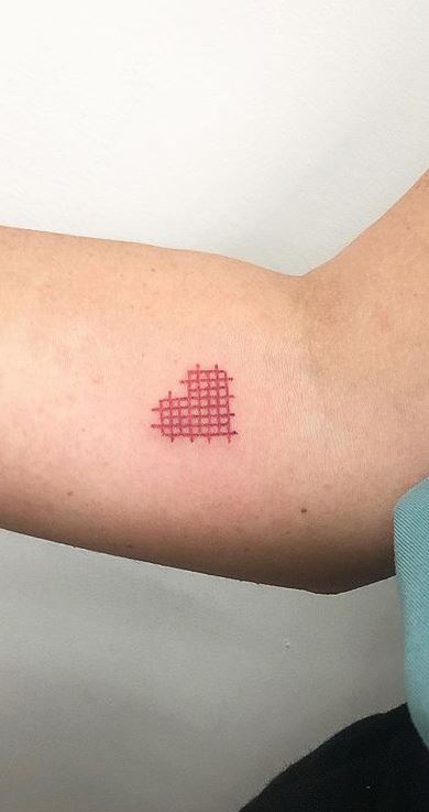 30 Cross Stitch Tattoo Ideas