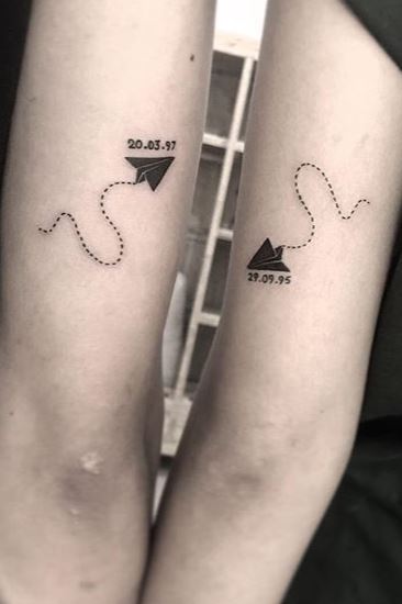 Airplane and Heartbeat Contrail Temporary Tattoo - Set of 3 – Little Tattoos