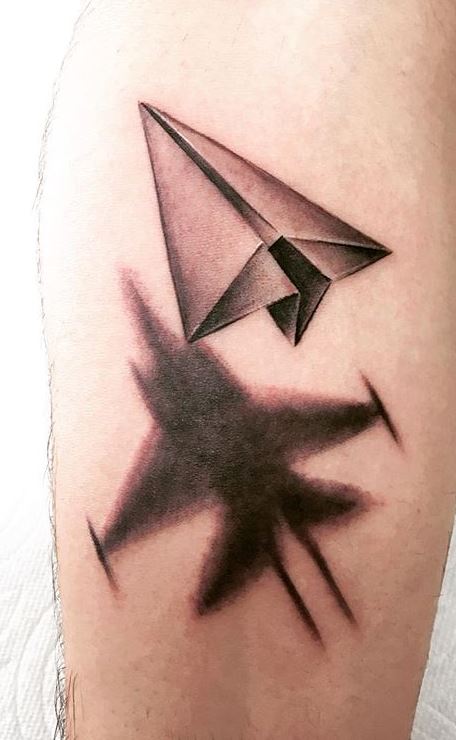 85 Amazing Paper Airplane Tattoos And Meanings That Will Blow You Away 