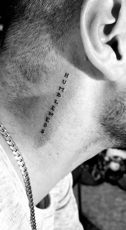 simple tattoos for men on neck