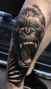 small gorilla tattoo