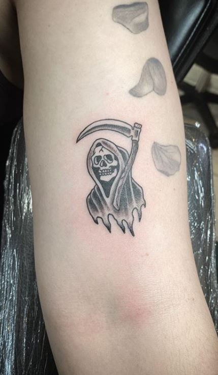easy simple grim reaper tattoo
