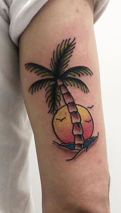 225 Palm Tree Tattoo Designs That Remind You Of The Beach  Palm tattoos  Sleeve tattoos Tree sleeve tattoo