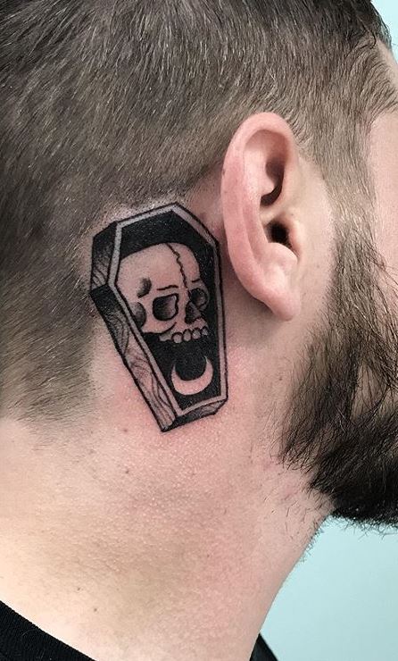 Behind the ear tattoo for men  under ear tattoo  below ear tattoo  mens  tattoo  YouTube