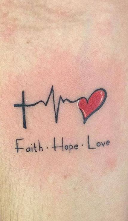 55 Trendy Faith Hope Love Tattoos You Must See - Tattoo Me Now