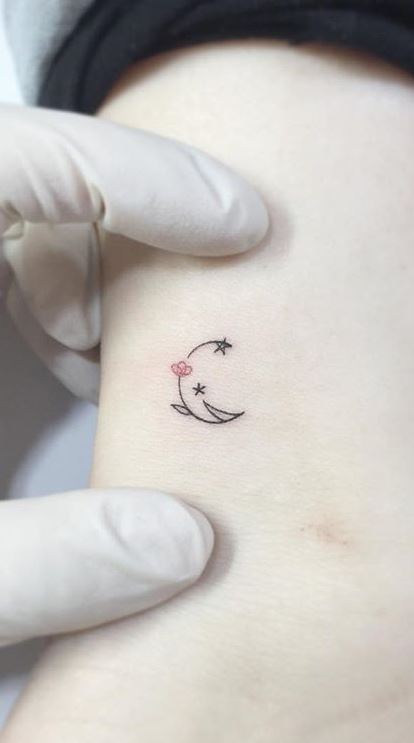 Sun and Moon Semicolon Temporary Tattoo  Etsy
