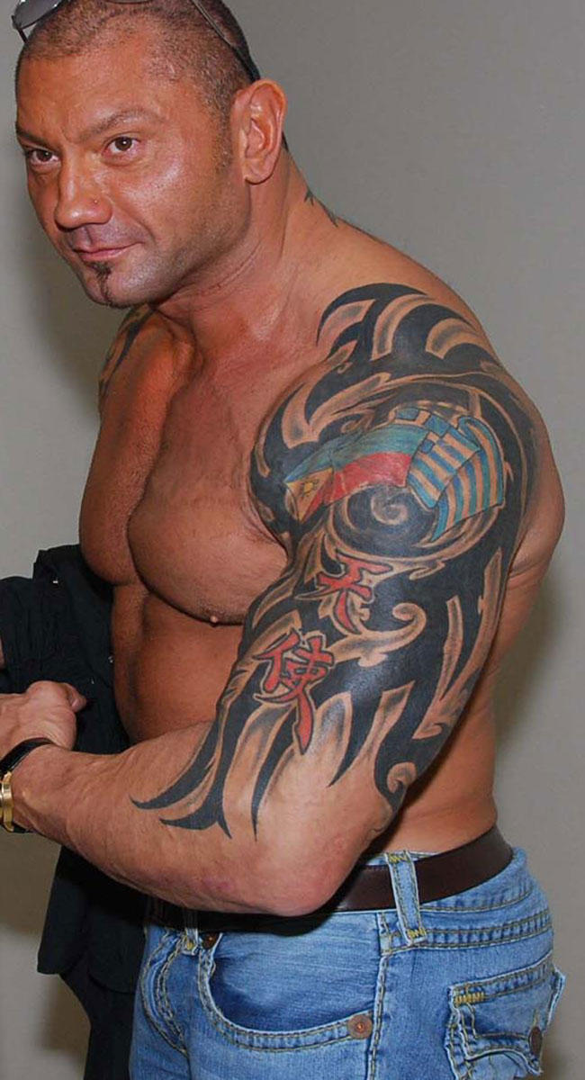 Untold Stories and Meanings Behind Dave Bautista's Tattoos Tattoo Me Now