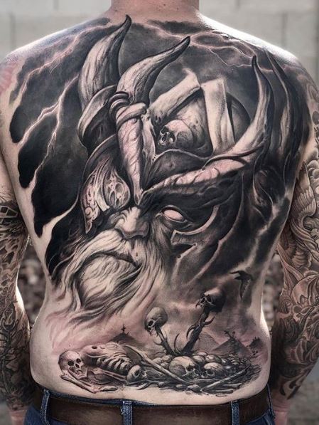 Full Back Tattoo NYC Tattoo Artist Henry Anglas Tattoo