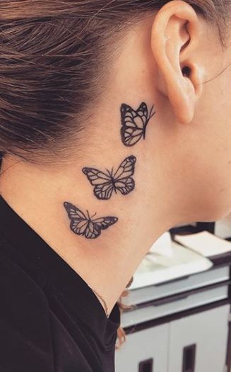 12 Beautiful Butterfly Neck Tattoos  neartattoos