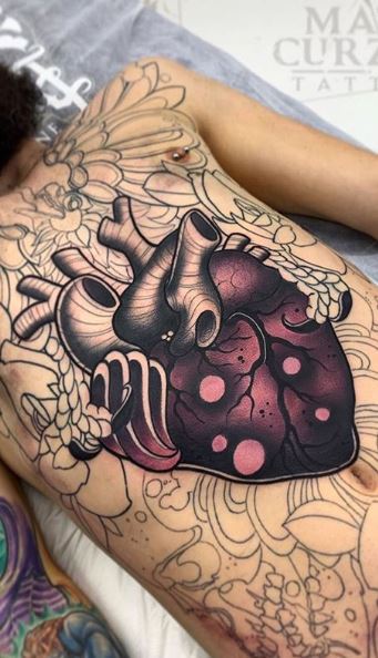 Anatomical Heart Tattoo Vector Images over 320