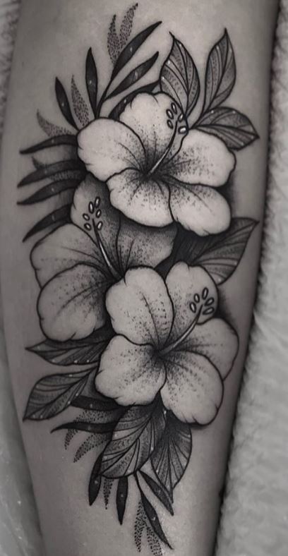 Tip 97 about black hibiscus flower tattoo latest  indaotaonec