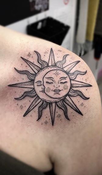 What does a tattoo of sun and moon symbolize  Quora