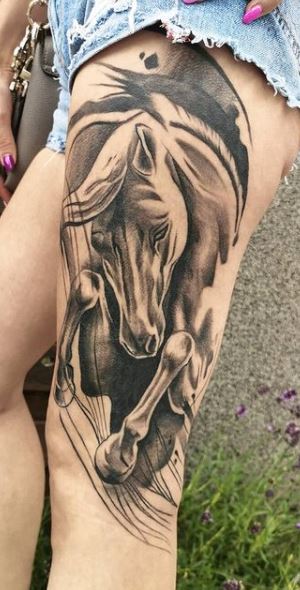 Natalia Borgia on Twitter Dark horse tattoo on the shoulder horse  tattoo dark httpstcoUjMPcLiGEs  Twitter