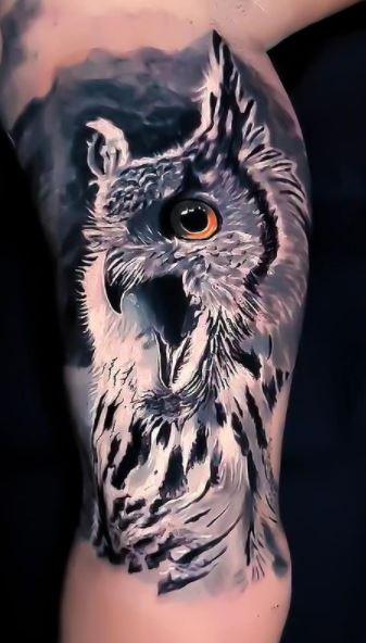 Owl Rose Moon Tattoo  Tattoo Abyss Montreal