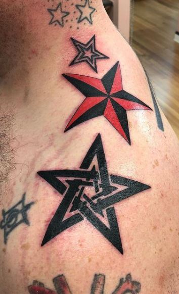 Abstract Tribal Star Tattoo Design