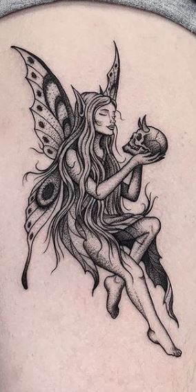 Evil sexy fairy lower back tattoo by Jackie Rabbit  Flickr
