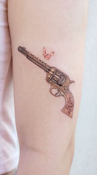 Revolver Gun Tattoo Designs PNG Image  Transparent PNG Free Download on  SeekPNG