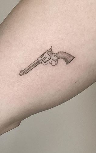 Newer gun tattoo by TheMajesticCarnival on DeviantArt