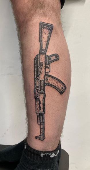 Gun Tattoo  Side Piece Design by AlishaArt on DeviantArt