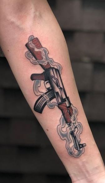 Gun Tattoo Images  Designs