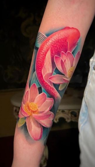 Tattoo of Lotus Flowers Cover Up