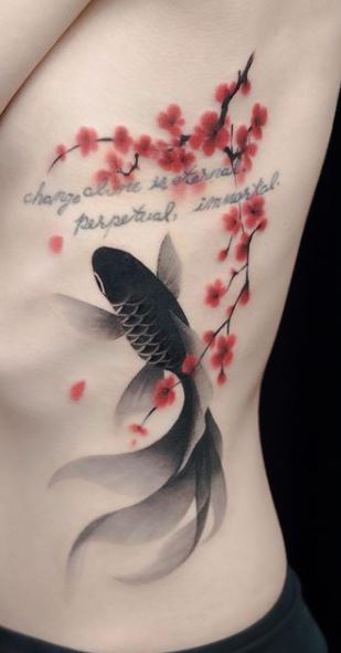 cherry blossom tattoo minimalist