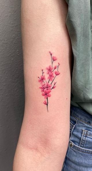 cherry blossom ankle tattoo designs